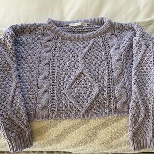Altar'd State Lilac Cable Knit Sweater